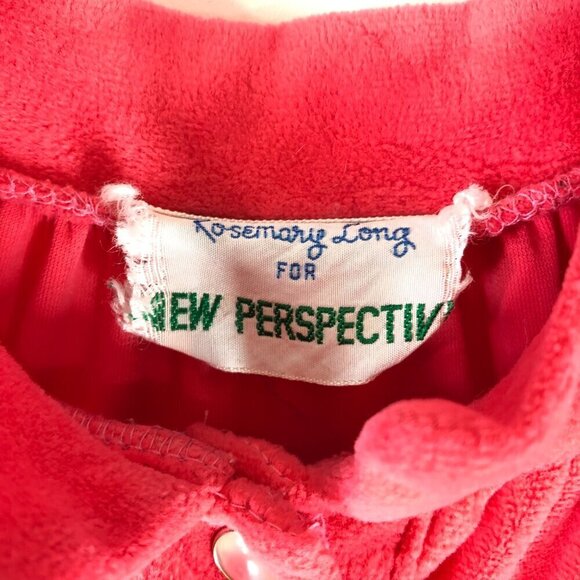 Vintage Rosemary Long Coral Pearl Snap Long House Dress With Pockets - Picture 7 of 8